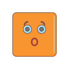 Fototapeta premium Emoticon icon, cartoon style