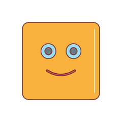 Fototapeta premium Emoticon icon, cartoon style