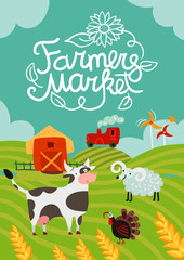 Obraz na płótnie Canvas Farmers Market Poster
