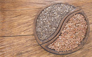 Chia seeds and linseed