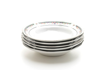 plate on white background