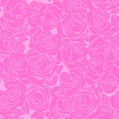 Floral seamless texture with roses.