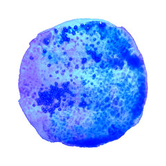 Blue watercolor stain
