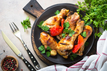 Grilled Chicken drumsticks.