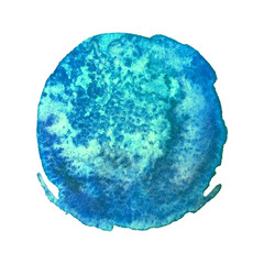 Blue watercolor stain