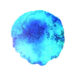 Blue watercolor stain