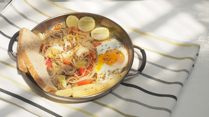 Menu idea for diet health is Enoki mushrooms fried with butter and salt