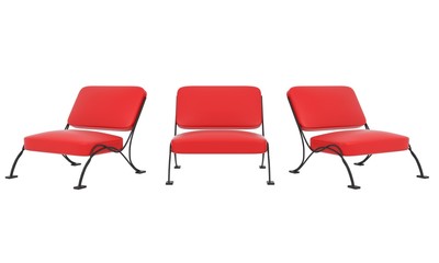 Obraz premium Vintage chair isolate white background for graphic resource . interior room . 3D rendering
