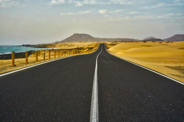  Typical landscape of Fuerteventura island