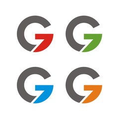 G logo initial letter design template vector