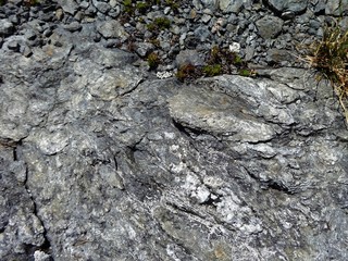 Quartz and minerals in volcanic rock in the North Cascade mountains