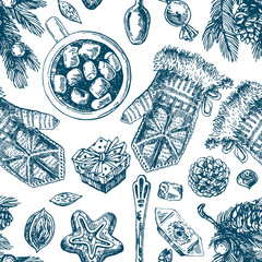 illustration christmas food