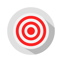 Simple red and white circular target icon