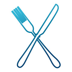 Fork and knife kitchen cutlery icon vector illustration graphic design