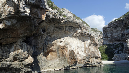 wonderful coast of mediterranean sea in croatia