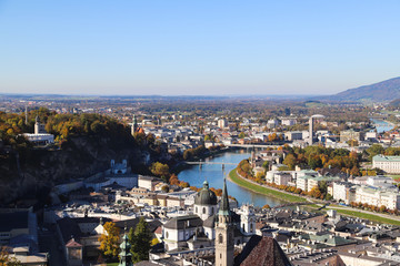 City view over Salzburg, Austria
