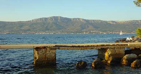 typical landscape in croatia on the marjan