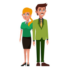 Teachers teamwork couple icon vector illustration graphic design