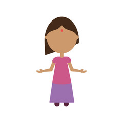 woman with open arms  vector illustration