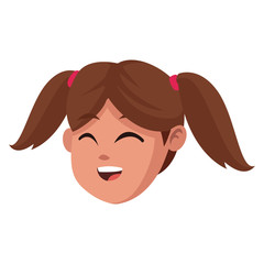 Girl cartoon face icon vector illustration graphic design
