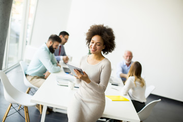 Multiethnic business team working at the same office