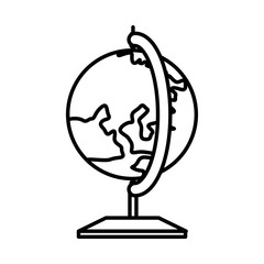 School Earth globe icon vector illustration graphic design