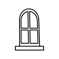 House big window icon vector illustration graphic design