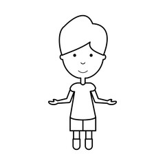 man with open arms  vector illustration