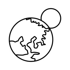 Earth world isolated icon vector illustration graphic design