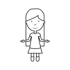 woman with open arms  vector illustration