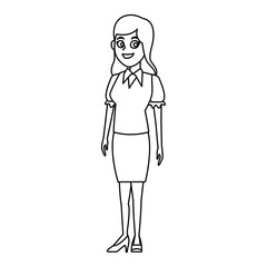 School teacher cartoon icon vector illustration graphic design