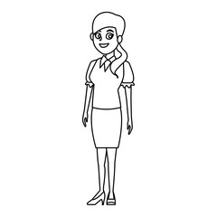 School teacher cartoon icon vector illustration graphic design