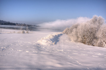 Obraz na płótnie Canvas Wintermorgen mit Nebel