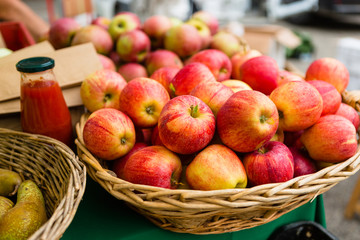 Basket of Apples at the Open Market
