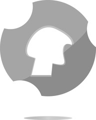 abstract design elements - icon or button . Flat sign isolated on white background