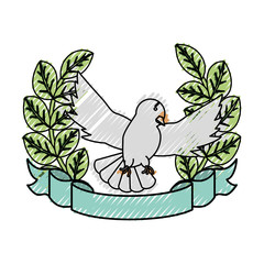 Fototapeta premium peace dove vector illustration