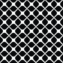 Naklejka premium Abstract Floral Seamless Vector Pattern. Geometric stencil texture. Repeating background.