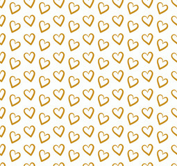 Vector Illustration with Hearts. Abstract Cute Seamless Pattern.