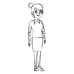 School teacher cartoon icon vector illustration graphic design