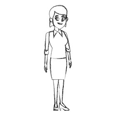 School teacher cartoon icon vector illustration graphic design