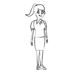 School teacher cartoon icon vector illustration graphic design