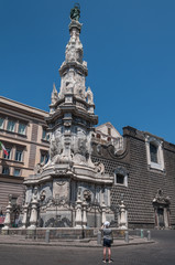 Fototapeta na wymiar Colonne du Gesu Nuovo, Naples