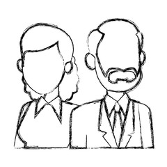 Teachers teamwork couple icon vector illustration graphic design