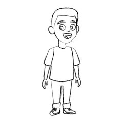 Cute schoolboy cartoon icon vector illustration graphic design