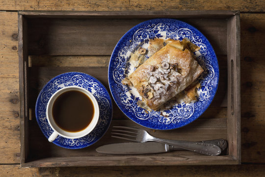 Food: homemade apple strudel