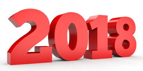 2018 New Year. Text.