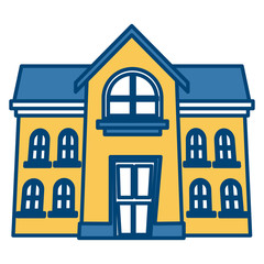 School building isolated icon vector illustration graphic design