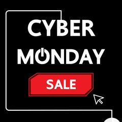 Cyber Monday vector business design.