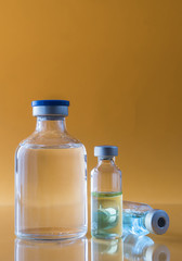  Medicine In Vials , Ready For Vaccine Injection 