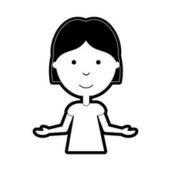 woman with open arms  vector illustration